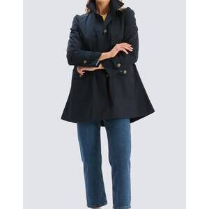 NEW TYLER BOE sutton water repellent trench coat in m d navy